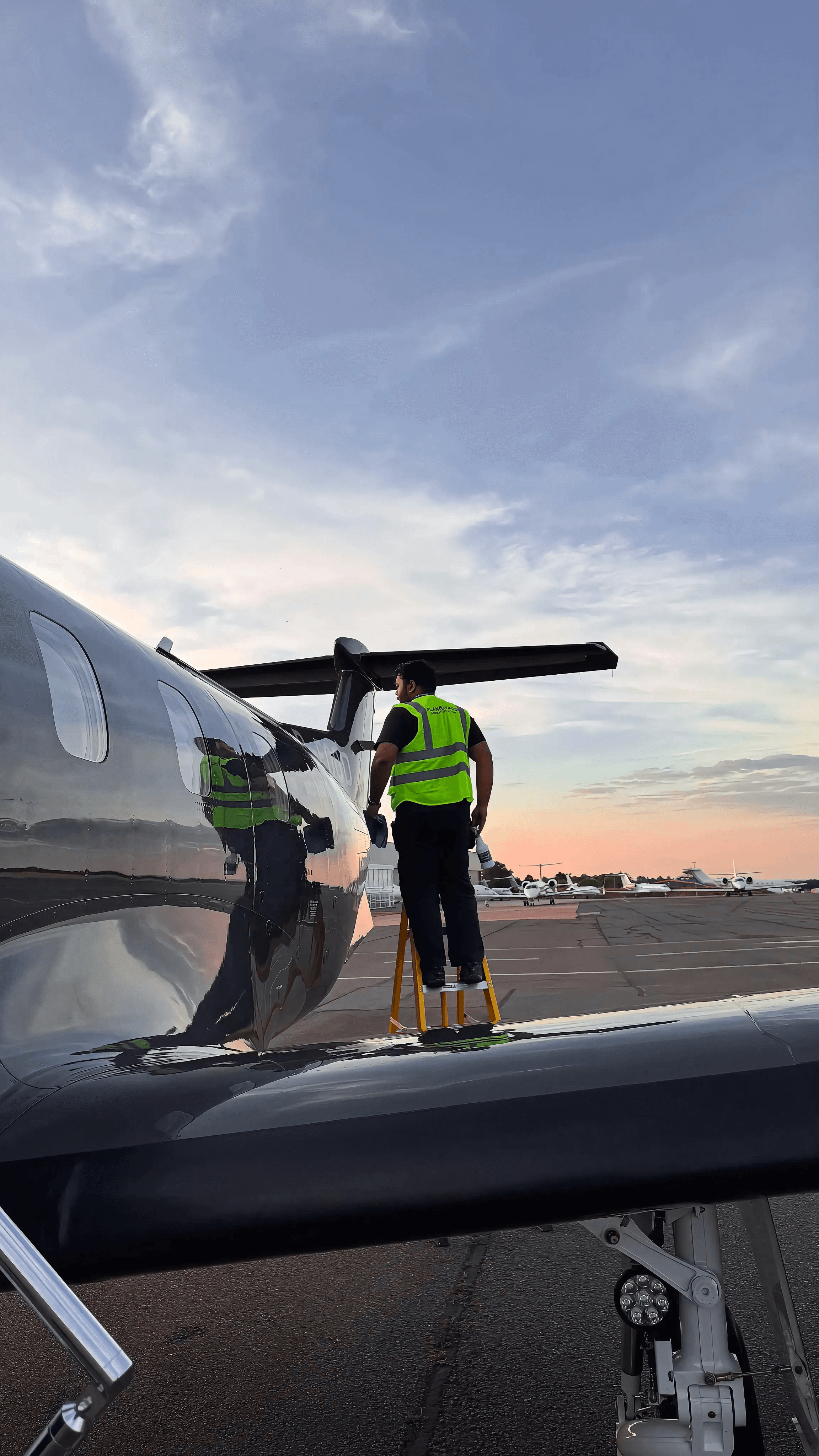 Aircraft cleaning at London Luton Airport