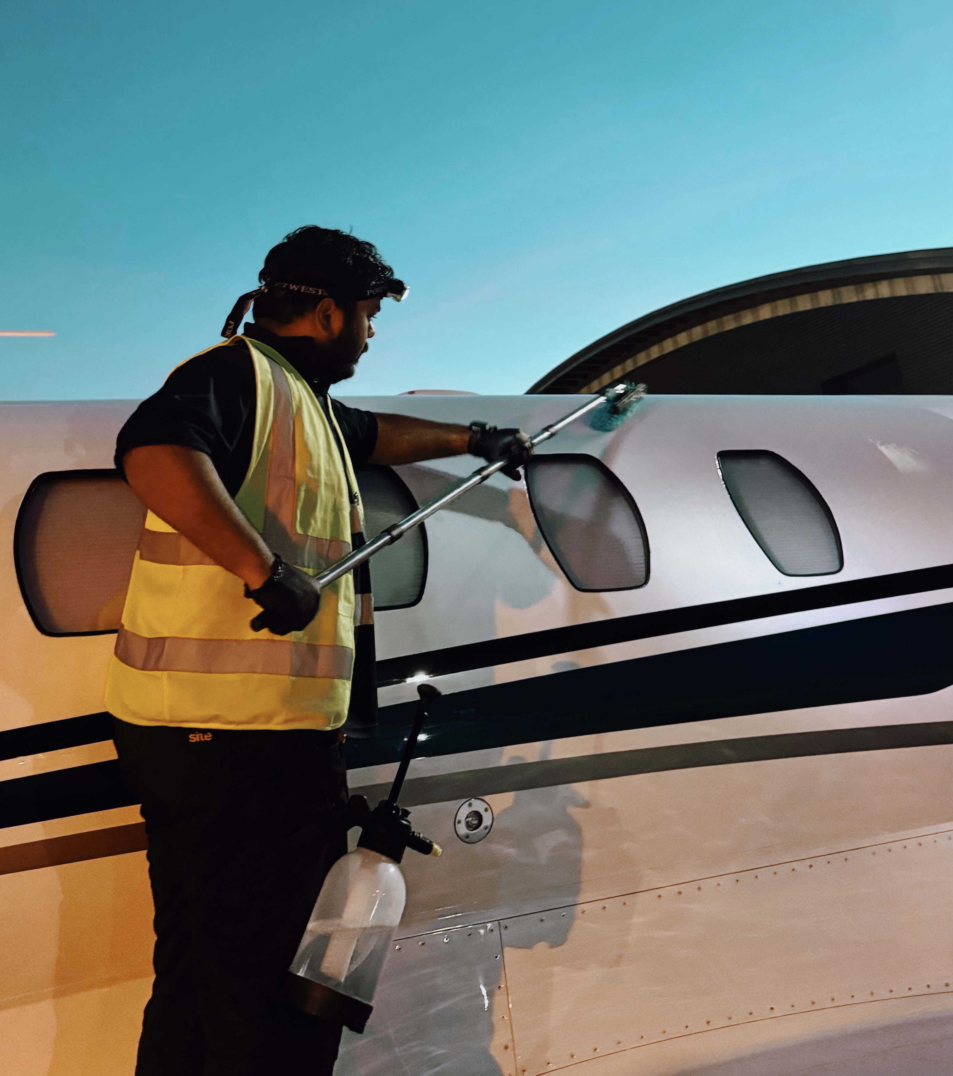 Planeguard aircraft detailing operations